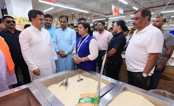 Tripura CM Dr Manik Saha joins awareness drive on GST reforms in Agartala.